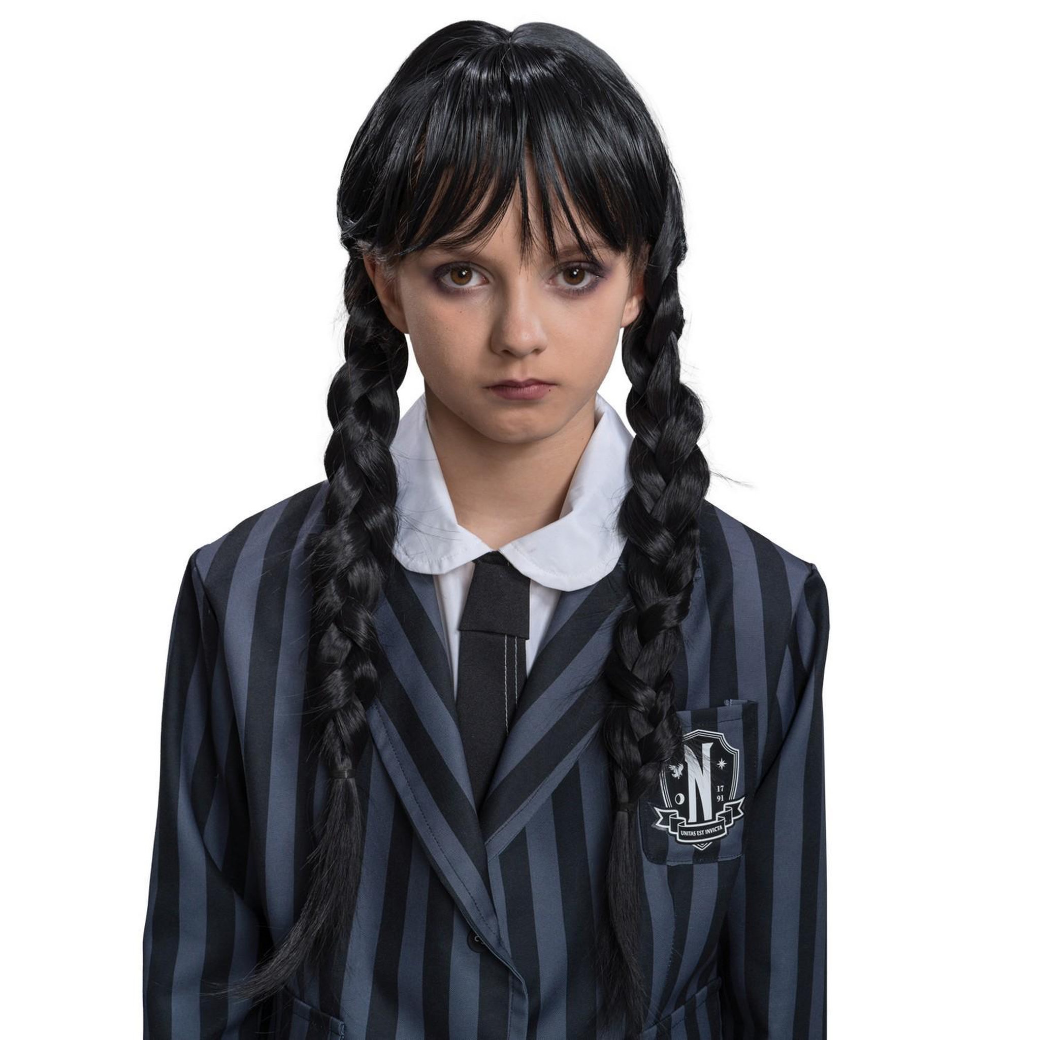 CHAKS Perruque Mercredi Addams - Fille