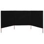 Voir la diapositive 3 : VIDAXL Paravent 3 panneaux Tissu 400 x 120 cm Noir
