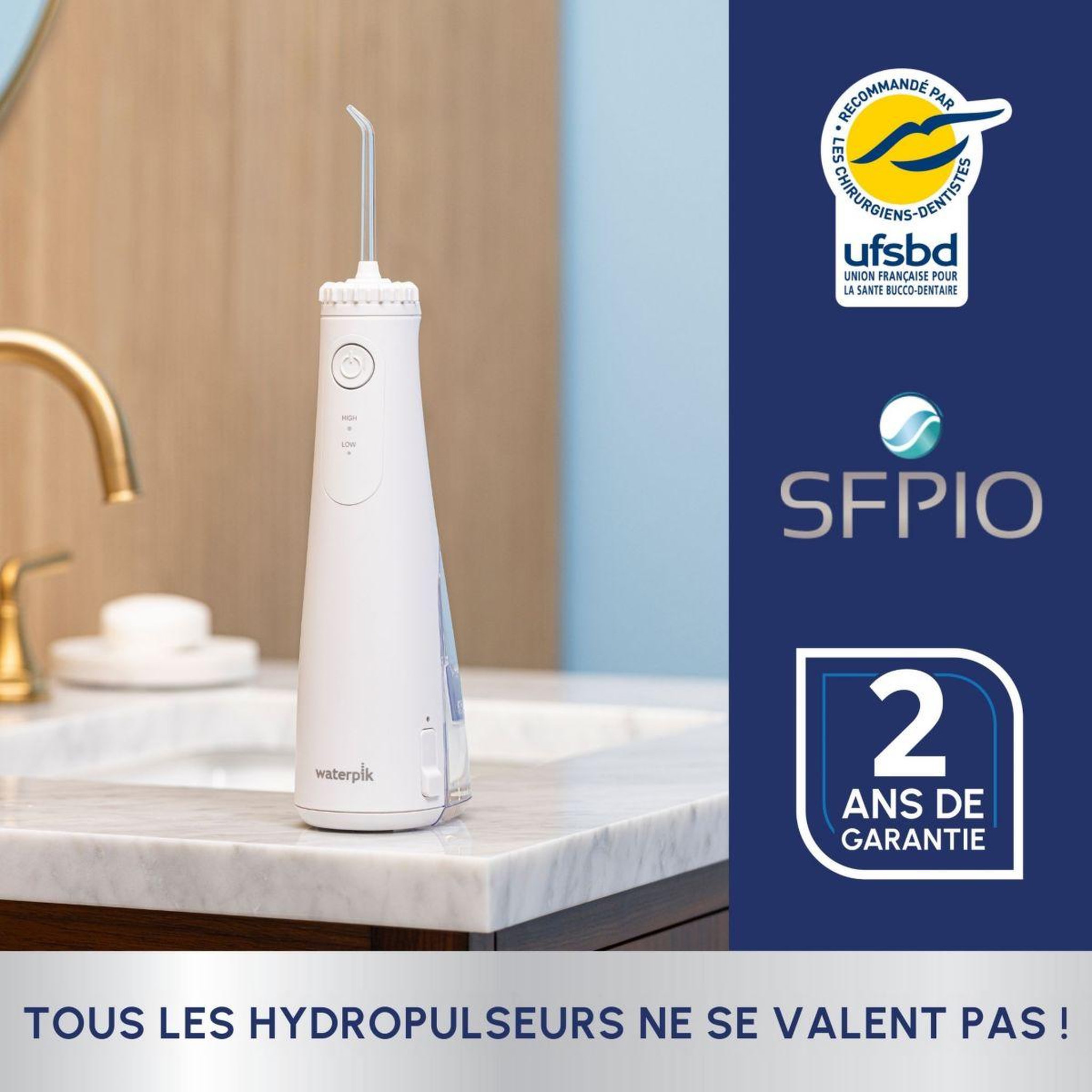 Voir la diapositive 5 : Waterpik Hydropulseur Sans Fil New Plus WF-26