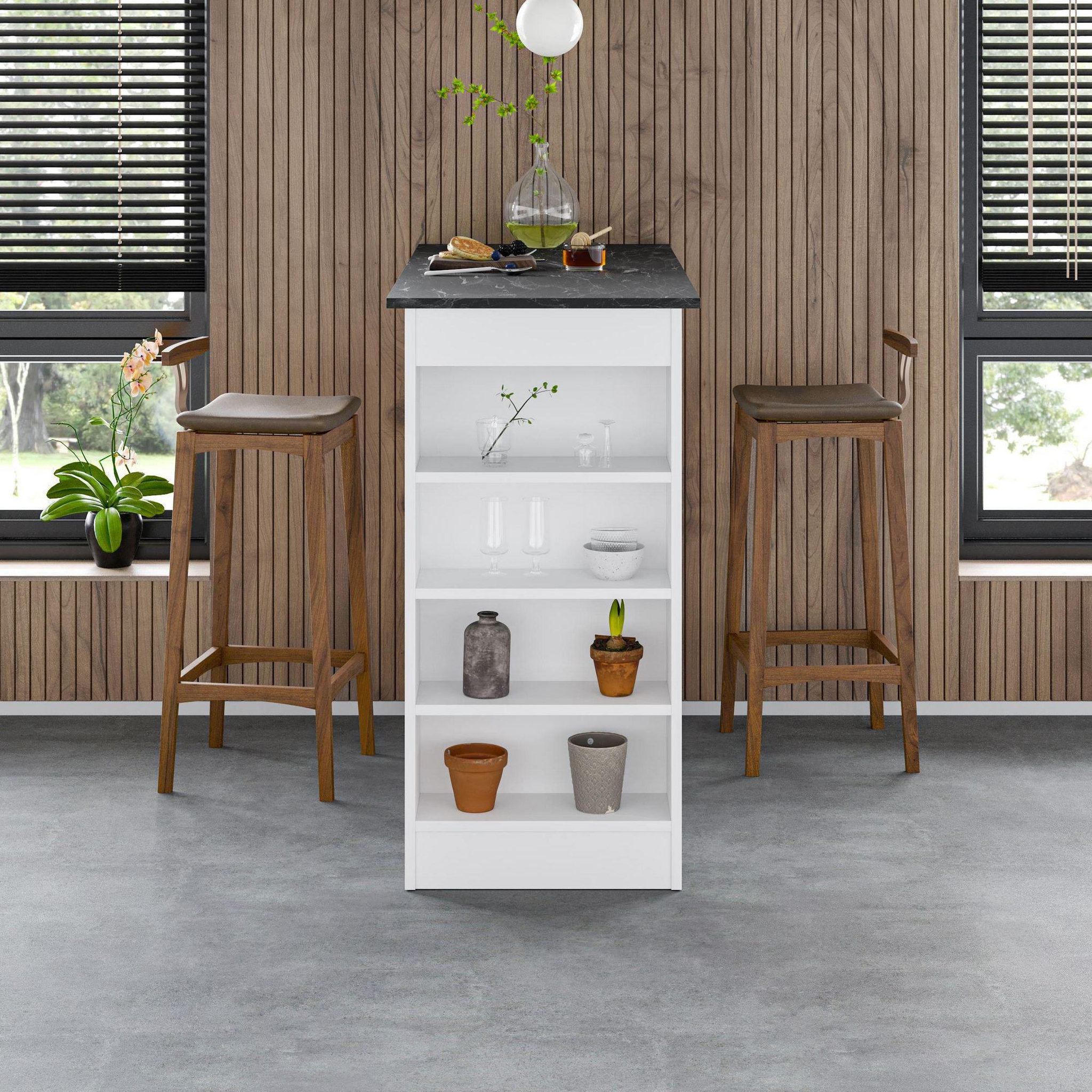 Voir la diapositive 3 : Habitat et Jardin Table de bar en bois  swallow  117 x 54 x 102 cm - bendir