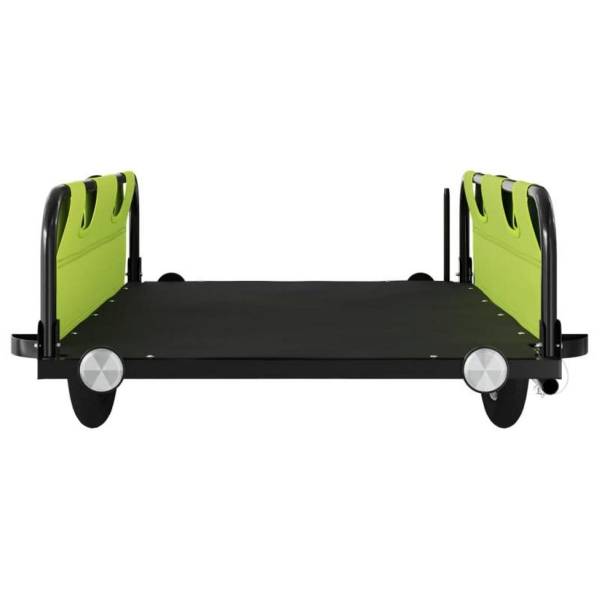 VIDAXL Remorque de vélo vert tissu oxford et fer