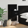 Voir la diapositive 4 : VIDAXL Table de chevet murale avec lumieres LED noir