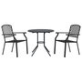 Voir la diapositive 2 : VIDAXL Ensemble de chaises de jardin empilables 3 pcs anthracite