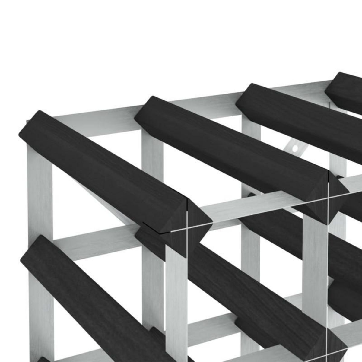 VIDAXL Casier à bouteilles pour 120 bouteilles Noir Bois de pin solide