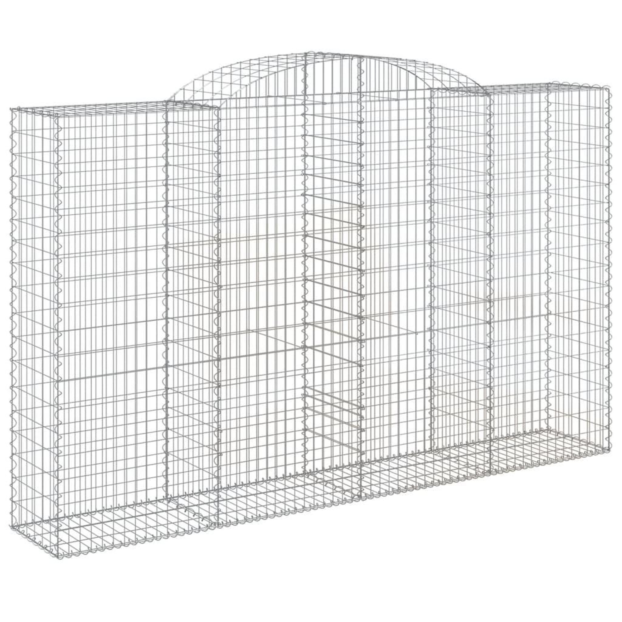 Voir la diapositive 3 : VIDAXL Paniers a gabions arques 13 pcs 300x50x180/200 cm fer galvanise