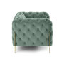 Voir la diapositive 3 : LISA DESIGN Camden - fauteuil chesterfield en velours - pieds en métal doré