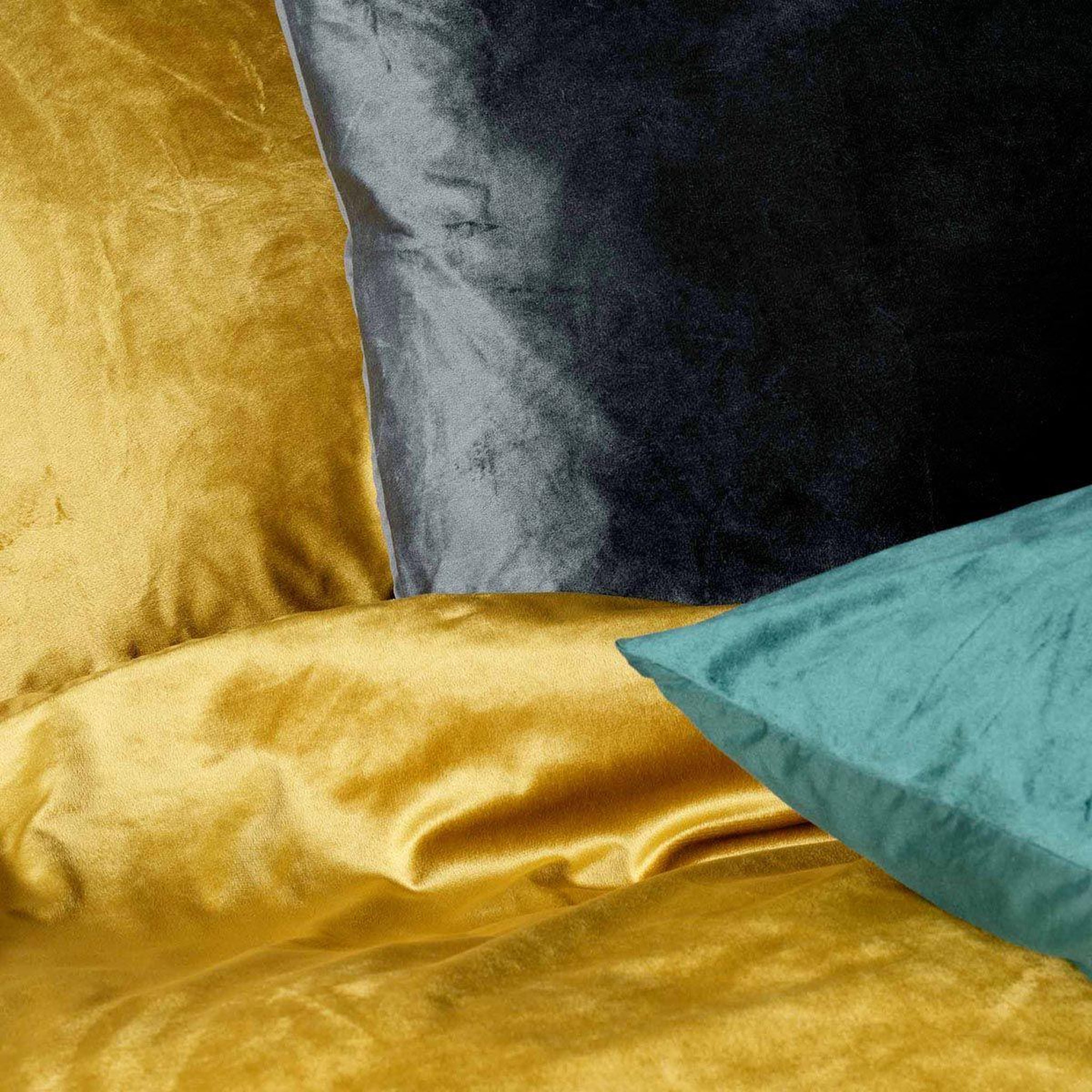 Voir la diapositive 3 : Douceur d'Intérieur Parure de lit 3 pièces  velina  240x220cm ocre