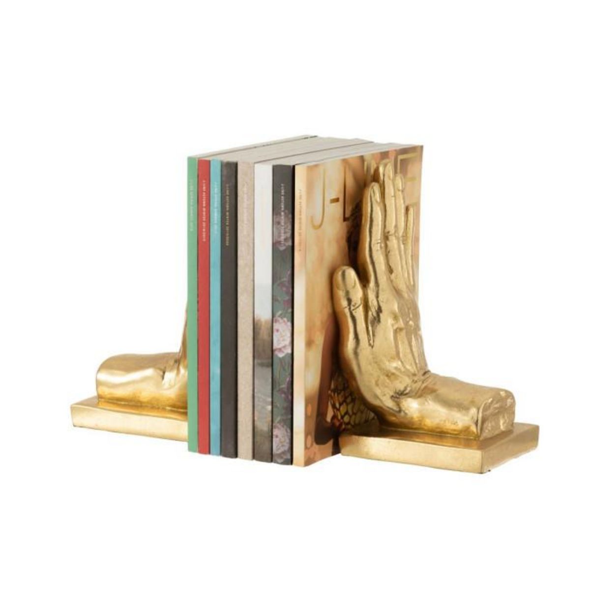 Paris Prix Lot de 2 Serre-Livres Design  Main  22cm Or