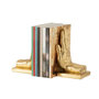 Voir la diapositive 2 : Paris Prix Lot de 2 Serre-Livres Design  Main  22cm Or