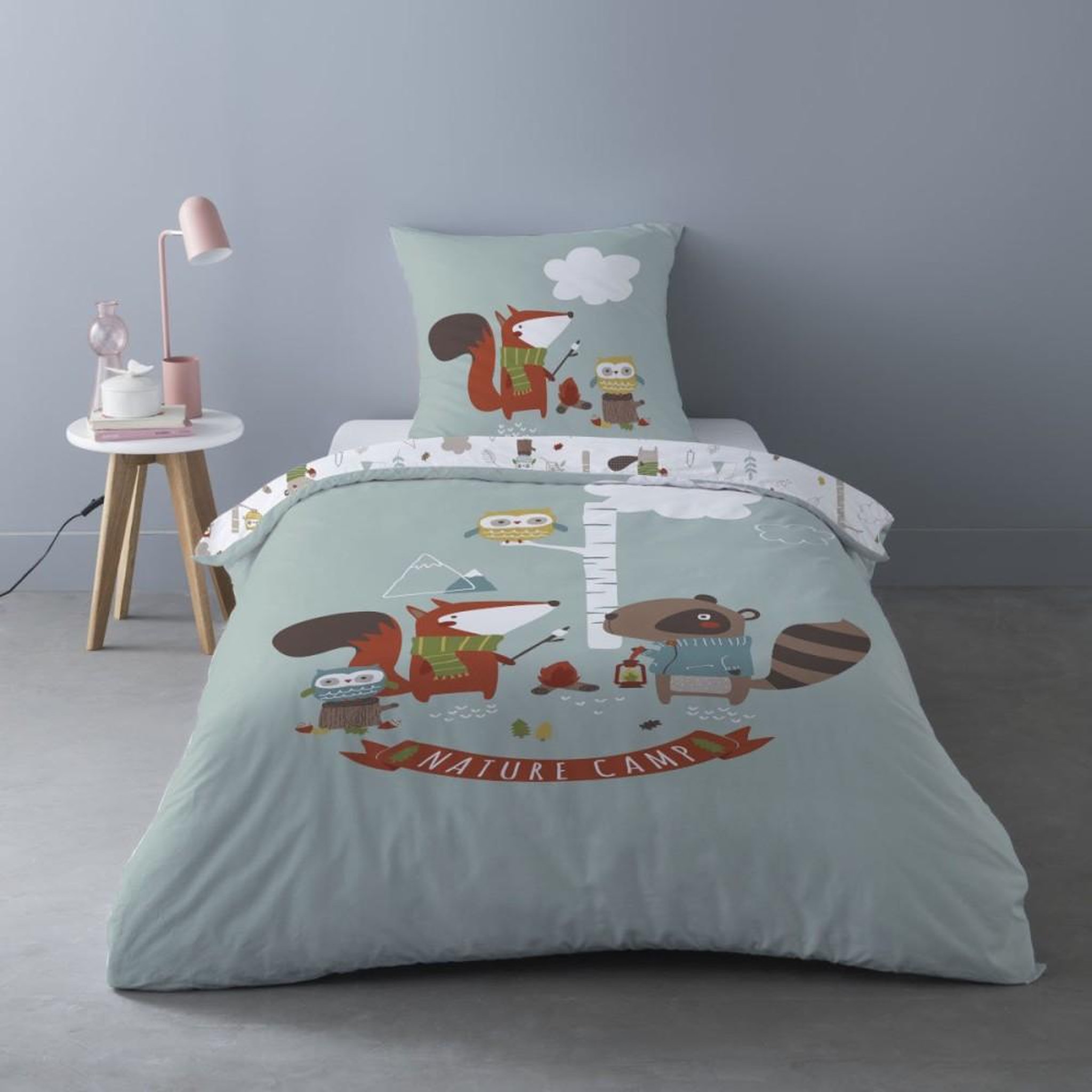 Dourev Housse de couette 140x200 NATURE CAMP + 1 taie