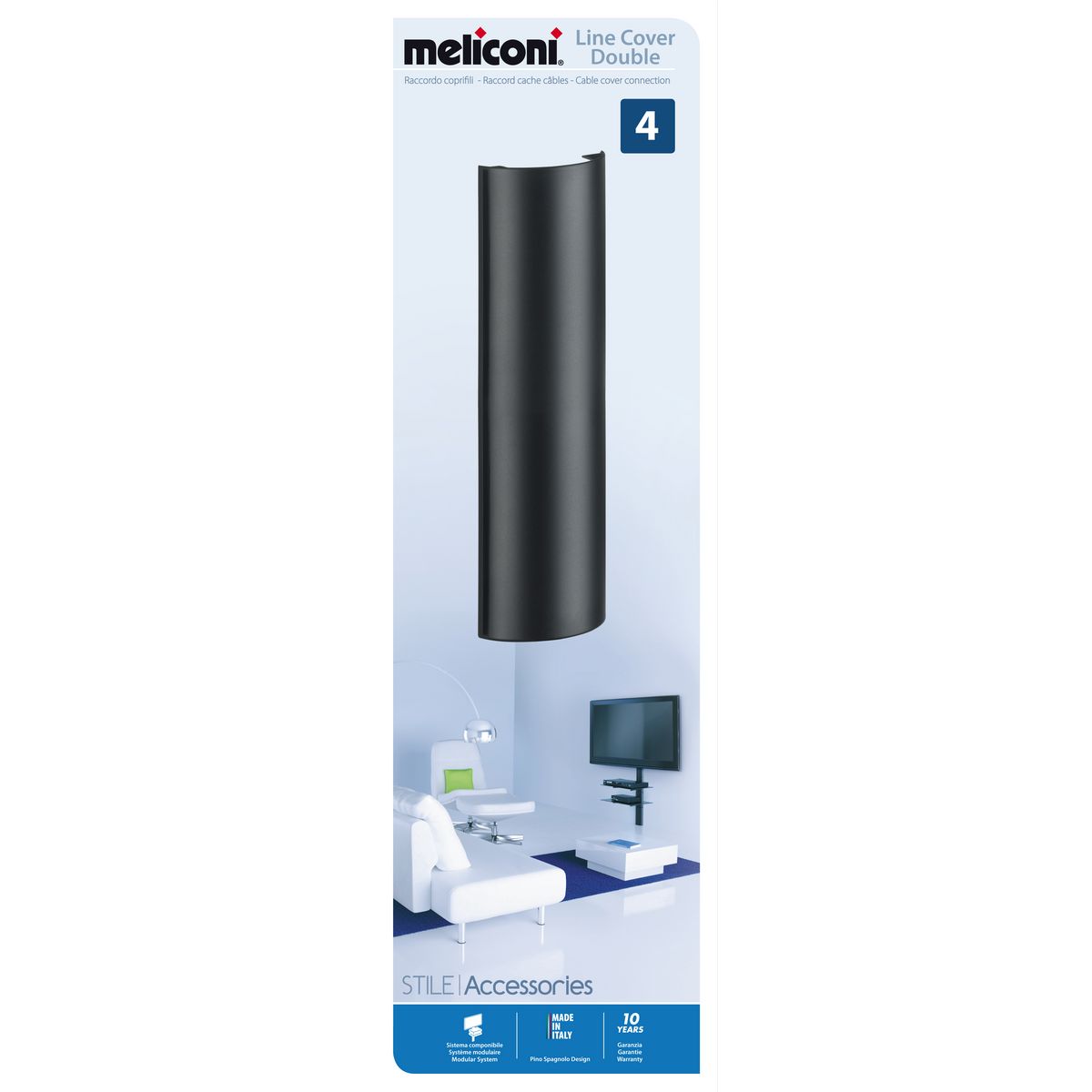 MELICONI Raccord cache-câbles double