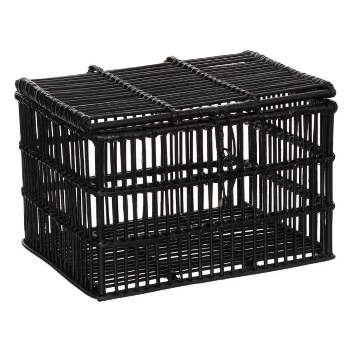 ATMOSPHERA Lot de 3 Males en Rotin  Lumhiv  45cm Noir