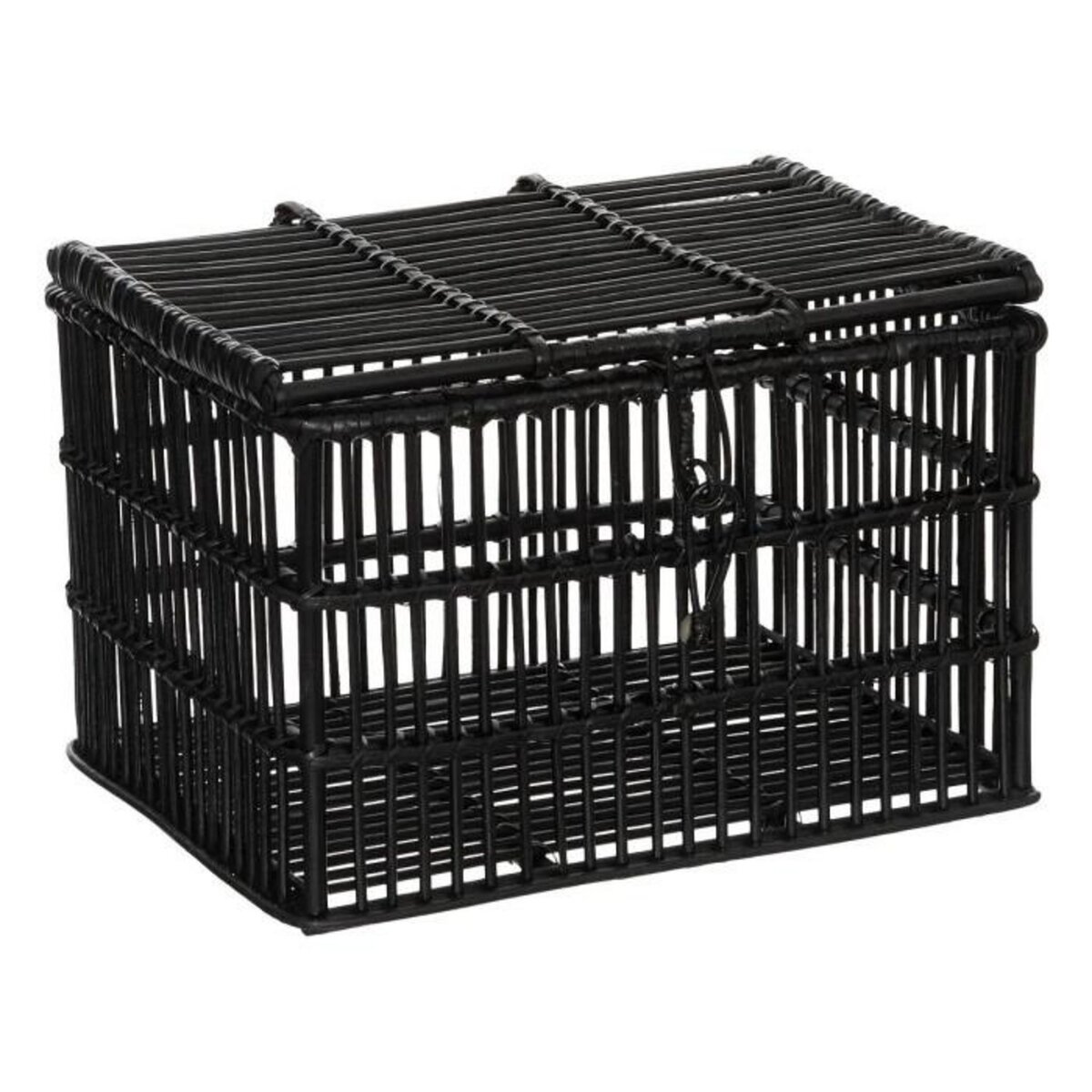 ATMOSPHERA Lot de 3 Males en Rotin  Lumhiv  45cm Noir