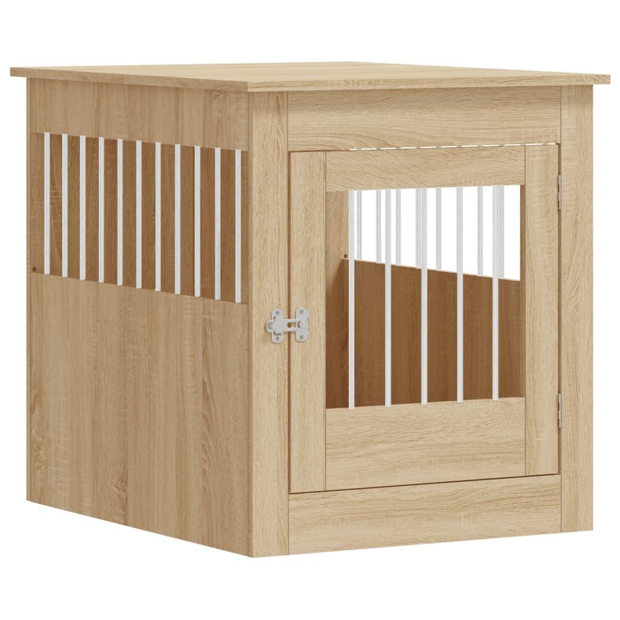Voir la diapositive 2 : VIDAXL Meuble de cage pour chiens chene sonoma 64,5x80x71 cm