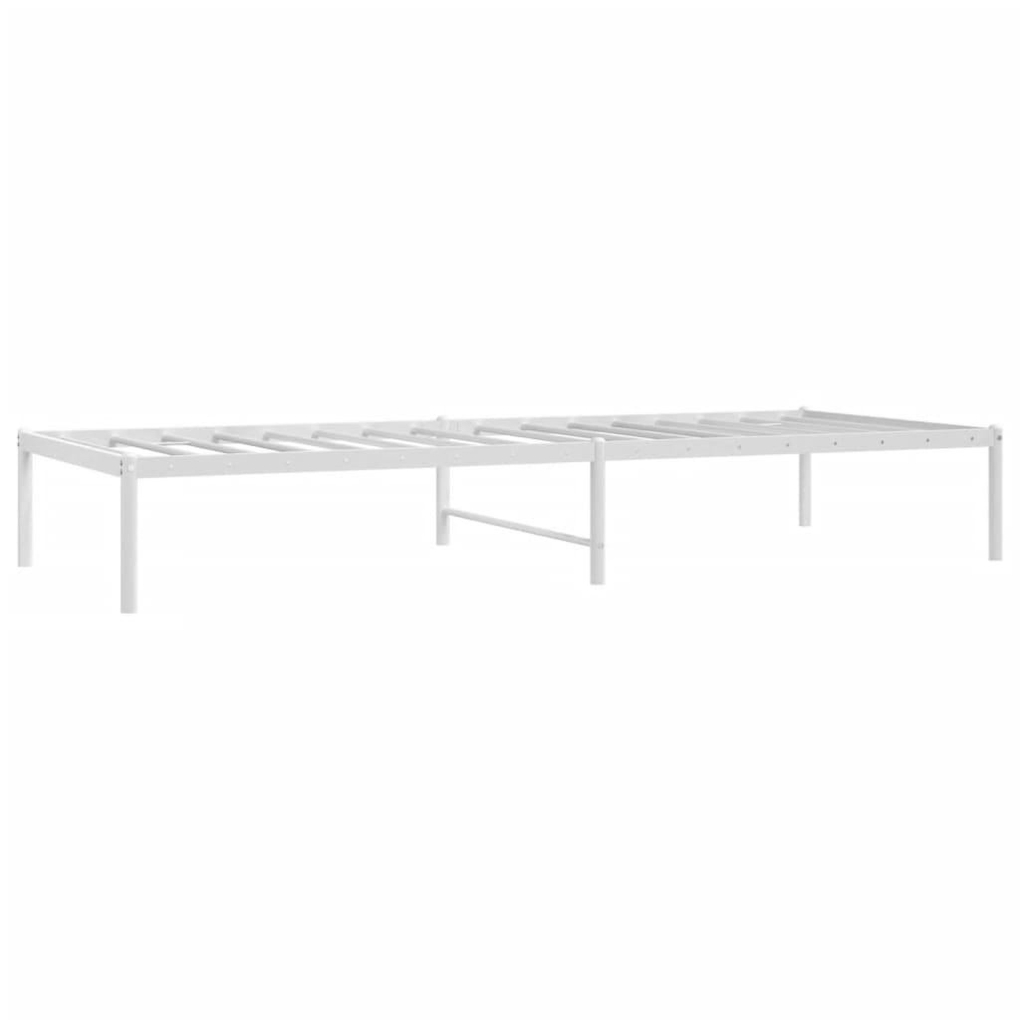 Voir la diapositive 3 : VIDAXL Cadre de lit metal blanc 80x200 cm