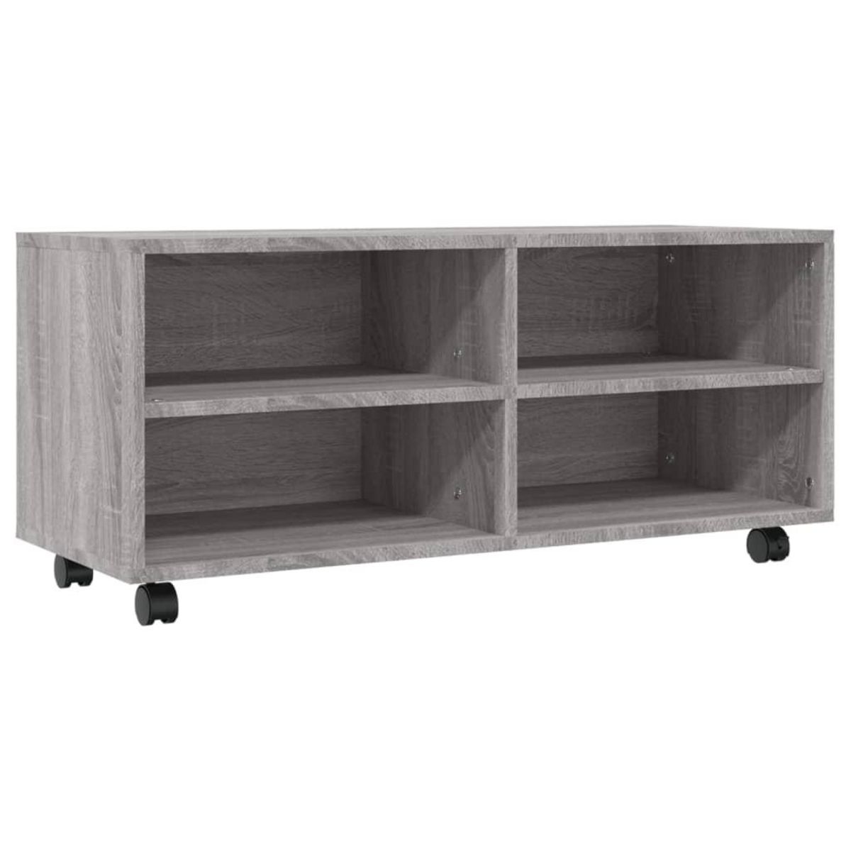 VIDAXL Meuble TV sur roulettes Sonoma gris 90x35x35 cm Bois ingenierie