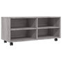 Voir la diapositive 2 : VIDAXL Meuble TV sur roulettes Sonoma gris 90x35x35 cm Bois ingenierie
