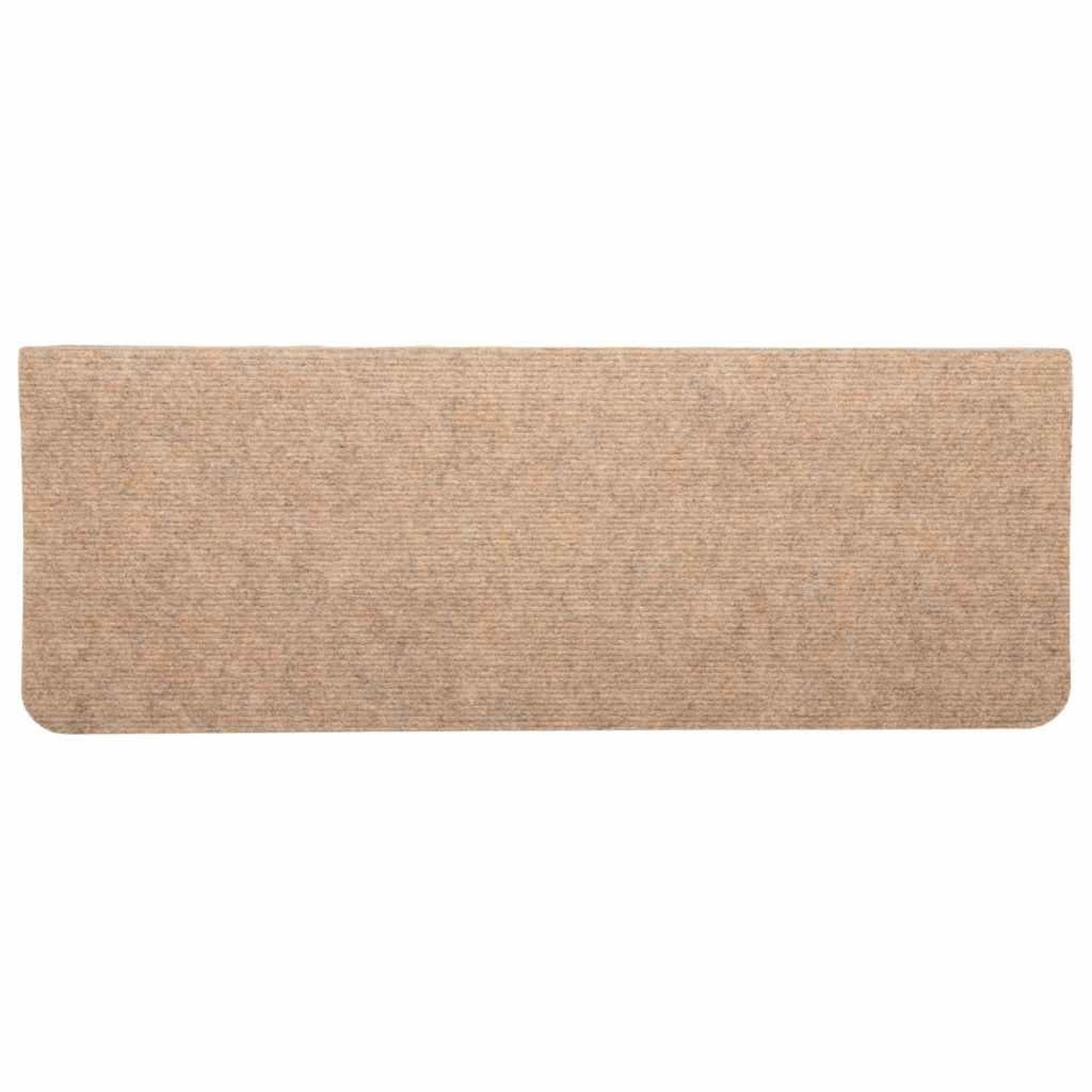 Voir la diapositive 4 : VIDAXL Tapis d'escalier auto-adhesifs 30 pcs beige 65x24,5x3,5 cm