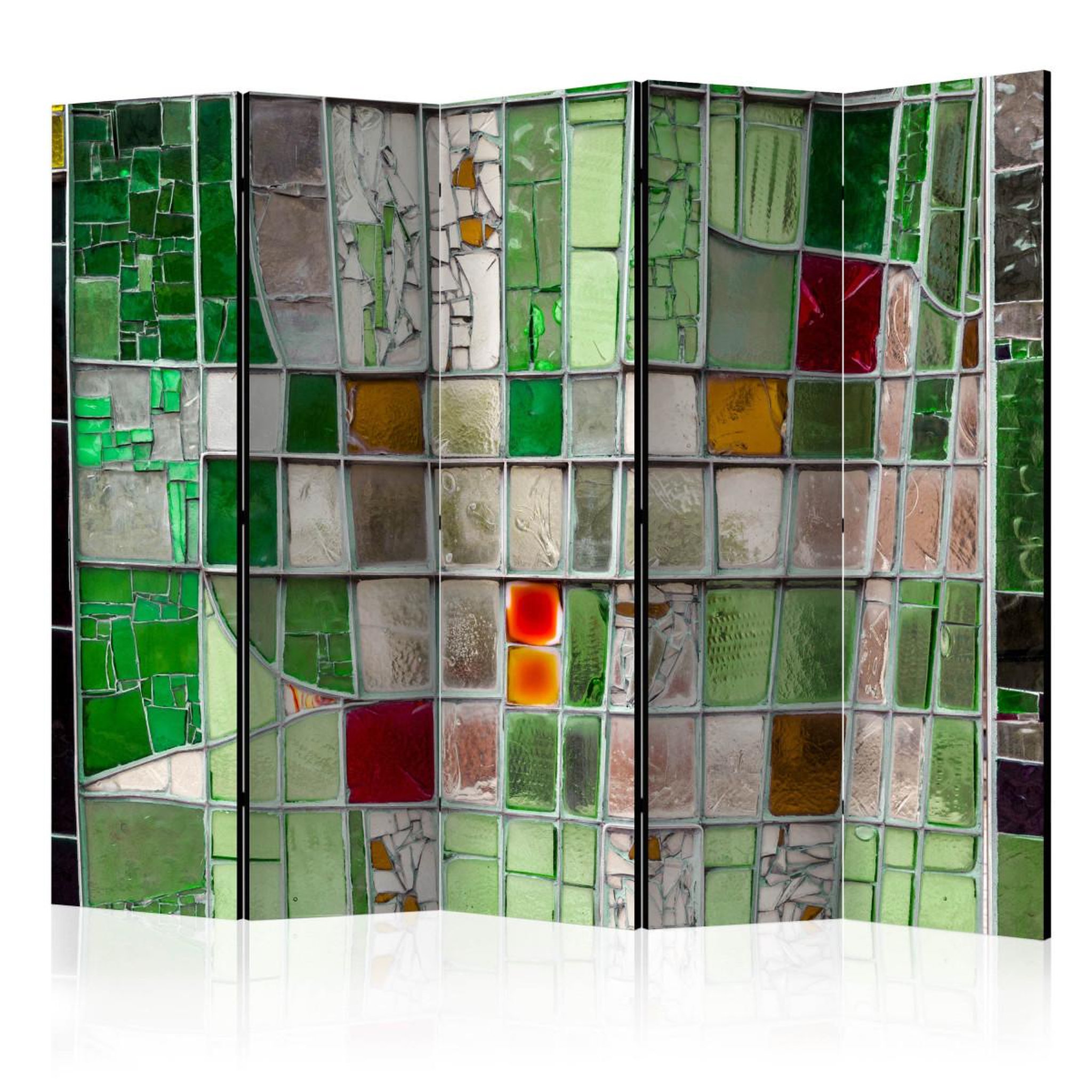 Paris Prix Paravent 5 volets  emerald stained glass  172x225cm
