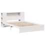 Voir la diapositive 3 : VIDAXL Lit bibliotheque sans matelas blanc 160x200 cm bois pin massif