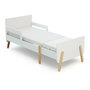 Voir la diapositive 5 : WEBABY Lit enfant extensible en bois 80x140-165-190 PIRATE avec matelas - Blanc
