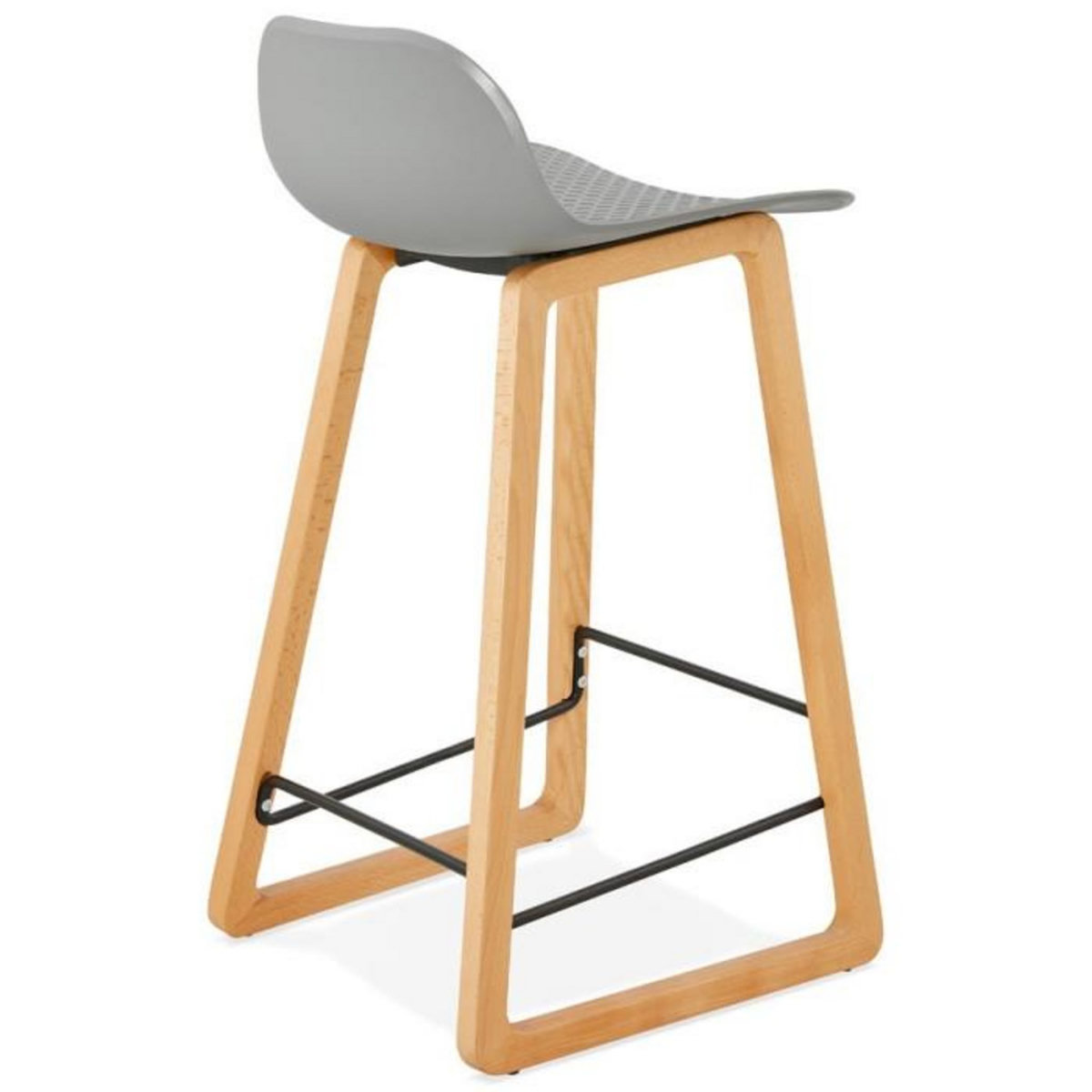 Paris Prix Tabouret de Bar Design  Toki  87cm Gris & Naturel