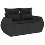 Voir la diapositive 4 : VIDAXL Salon de jardin 6 pcs avec coussins noir resine tressee