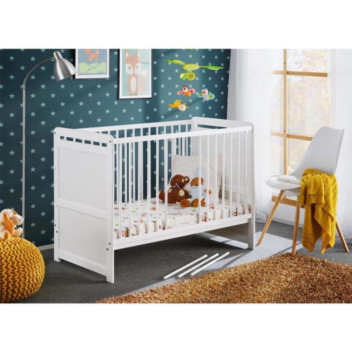 Paris Prix Lit Bébé  Tymek  60x120cm Blanc