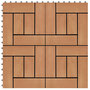 Voir la diapositive 1 : VIDAXL Carreaux de terrasse 22 pcs 30 x 30 cm 2 m^2 WPC Teck