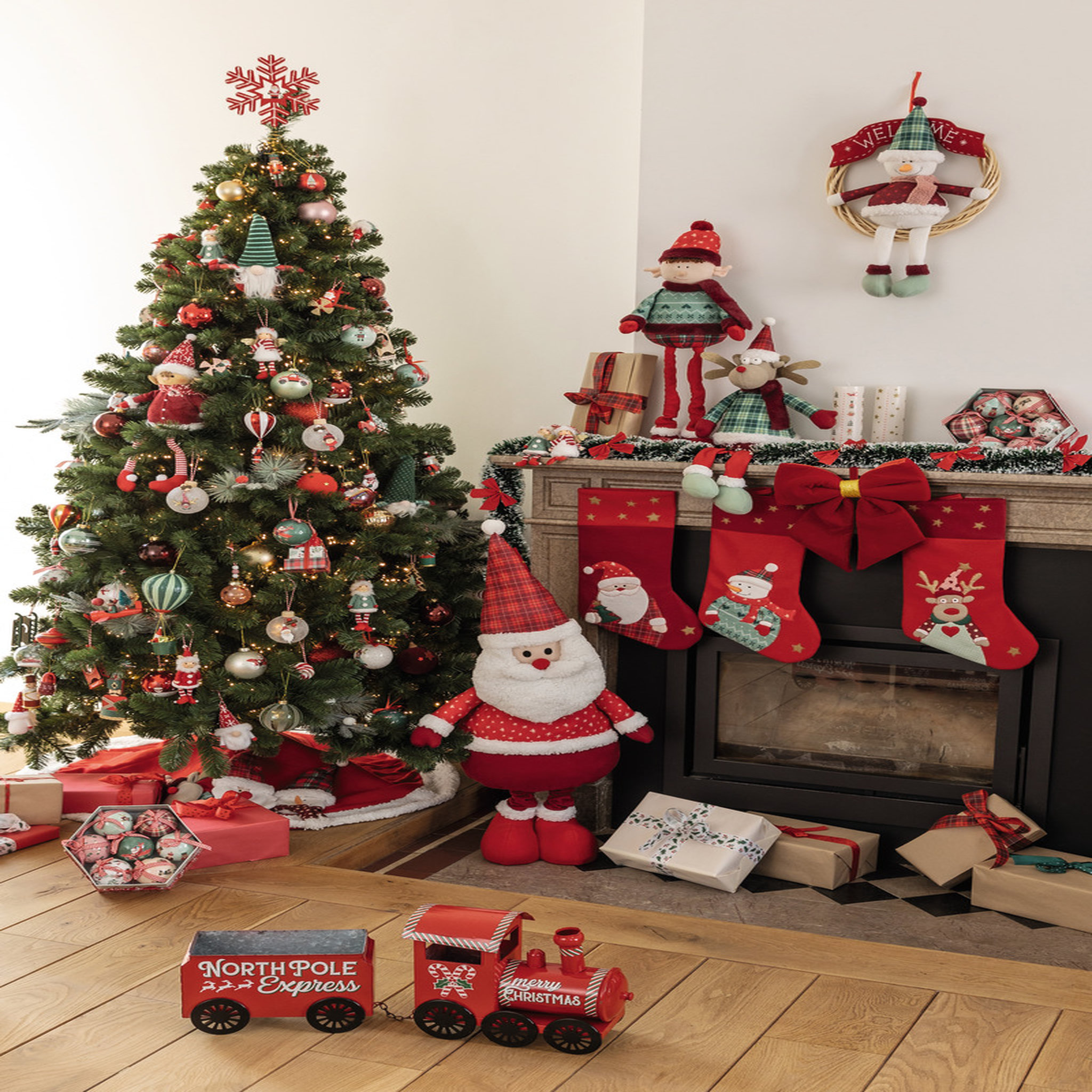 Voir la diapositive 1 : ACTUEL Sapin de Noël artificiel 180 cm Ø 162 cm