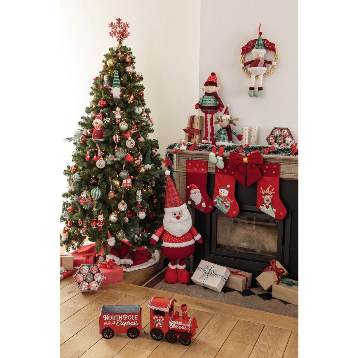 ACTUEL Sapin de Noël artificiel 180 cm Ø 162 cm pas cher Auchan.fr