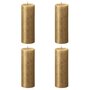 BOLSIUS Bolsius Bougies pilier rustiques Shimmer 4 pcs 190x68 mm Dore
