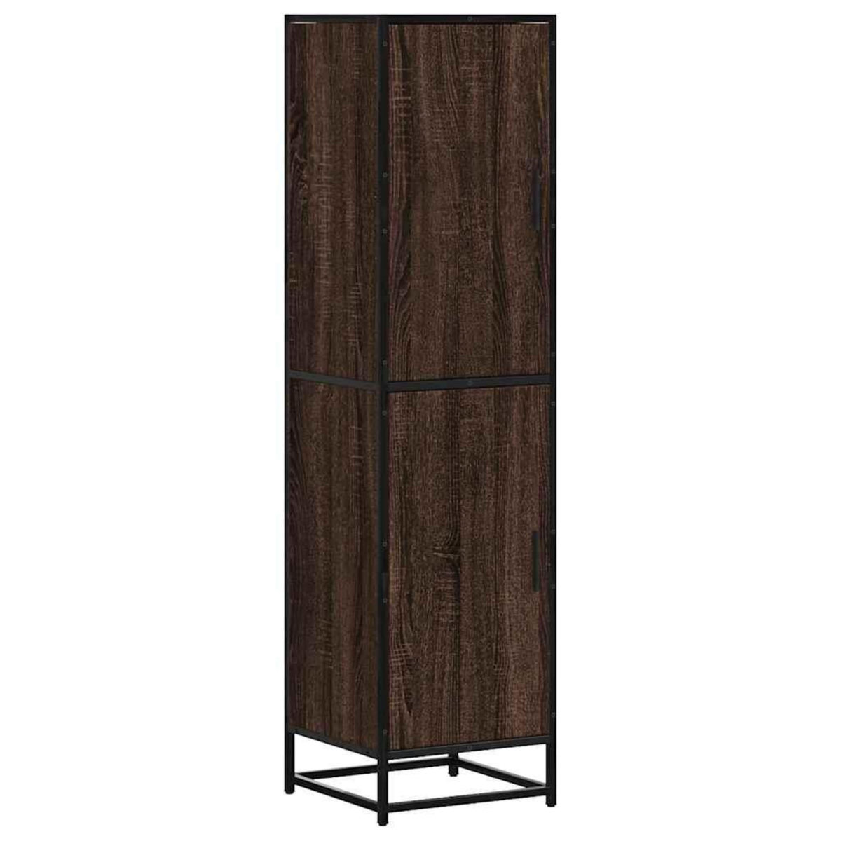 VIDAXL Buffet haut chene marron 35,5x35x139 cm bois d'ingenierie metal