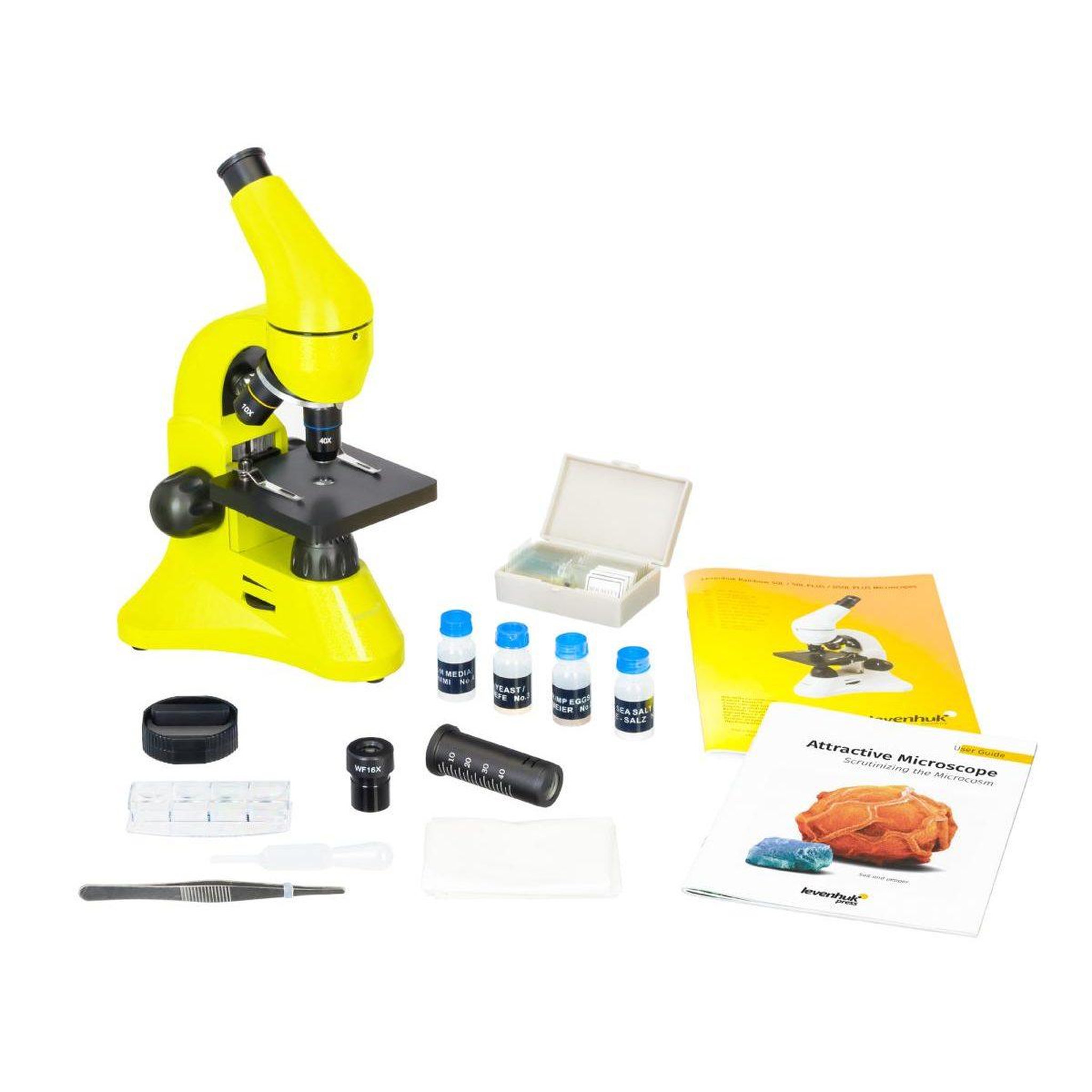 Voir la diapositive 3 : LEVENHUK Microscope  rainbow 50l plus lime (en)