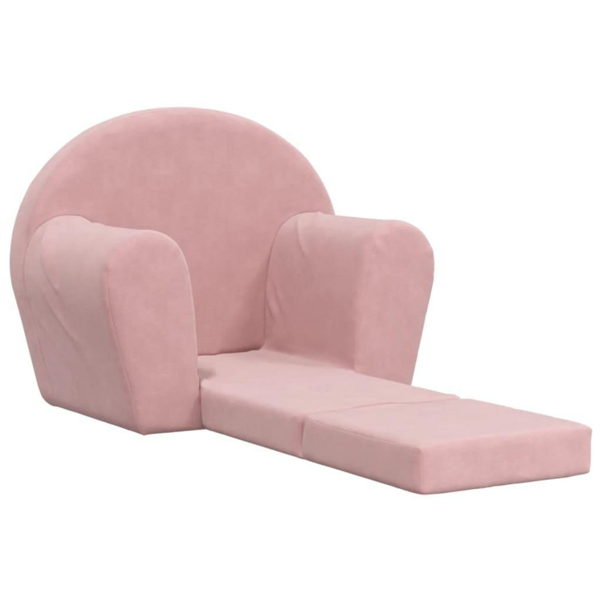 VIDAXL Canape-lit pour enfants rose peluche douce