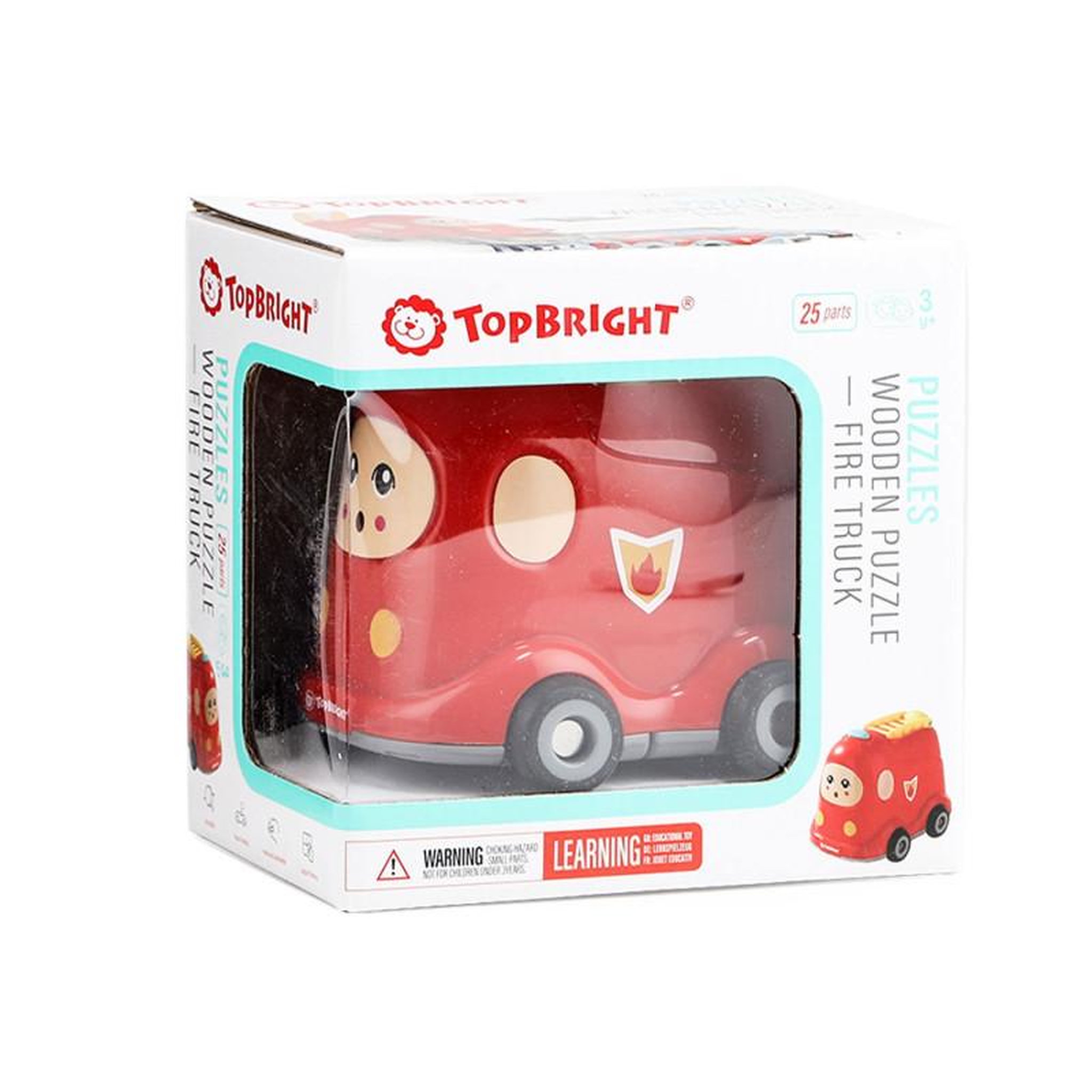 Voir la diapositive 2 : TOPBRIGHT Topbright - Wooden Jigsaw Puzzle Fire Department with Fire Truck, 24pcs. 130907