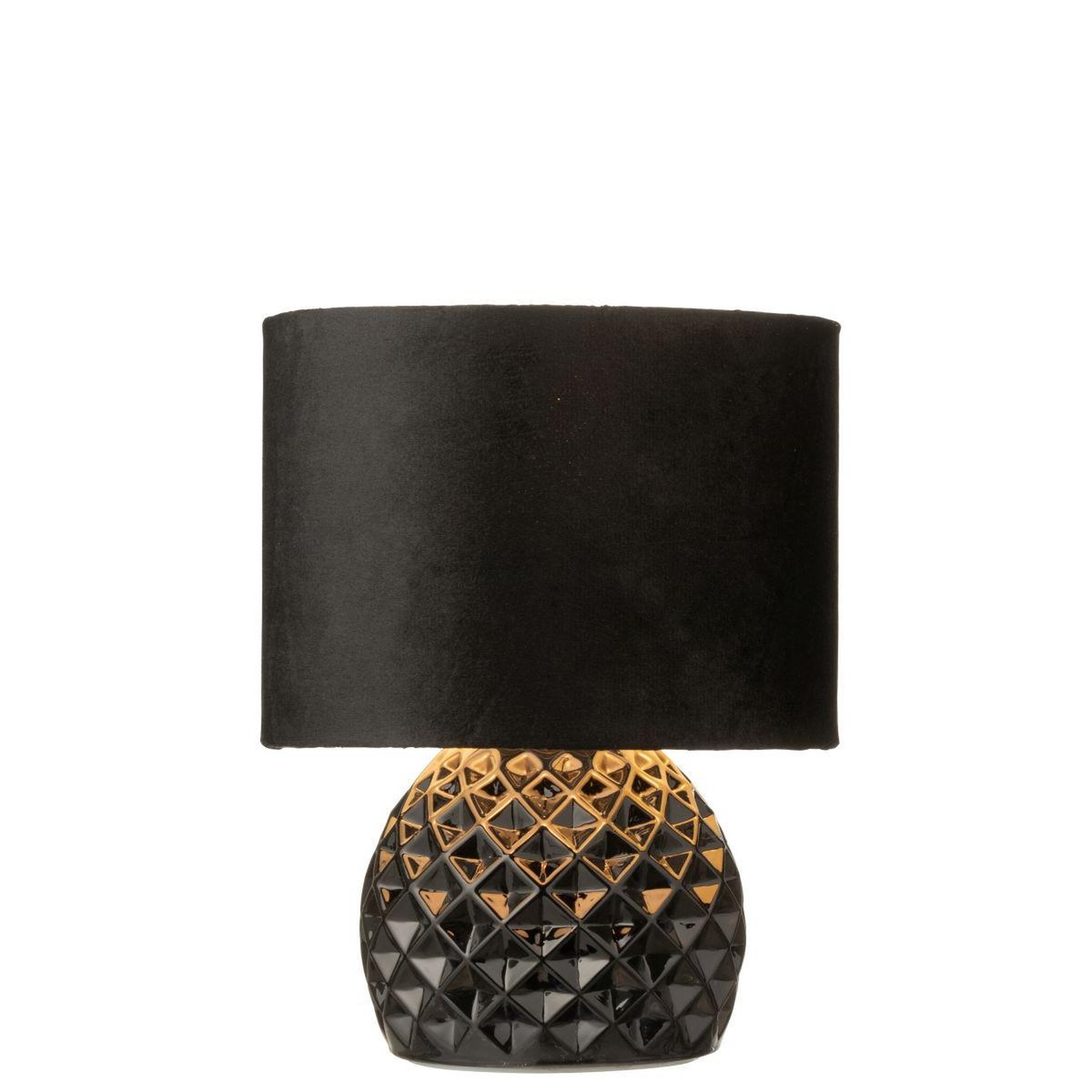 Voir la diapositive 2 : J-LINE Lampe à poser en verre  led  23cm noir