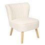 Voir la diapositive 1 : The Home Deco Factory Fauteuil crapaud en bouclette Moss - Blanc