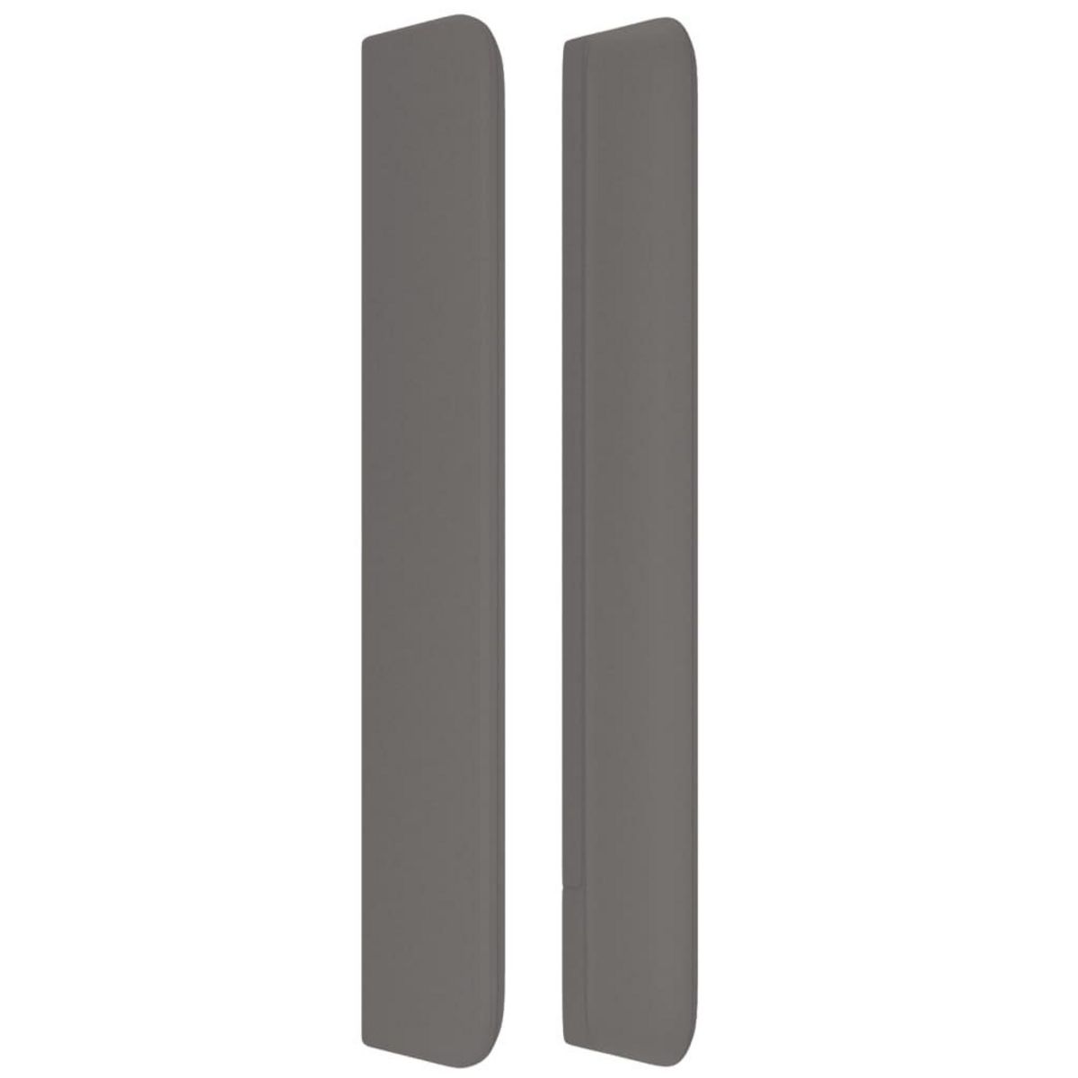 VIDAXL Tete de lit avec oreilles Gris 147x16x118/128 cm Similicuir