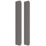 Voir la diapositive 4 : VIDAXL Tete de lit avec oreilles Gris 147x16x118/128 cm Similicuir