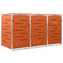 Voir la diapositive 2 : VIDAXL Abri pour trois poubelles 207x77,5x112,5 cm Inox