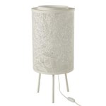 Paris Prix Lampe à Poser en Métal  Perforée  65cm Blanc