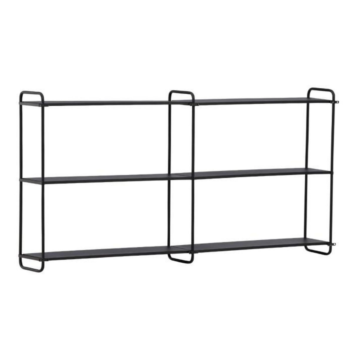 Paris Prix Étagère Murale en Métal  Lyon  122cm Noir