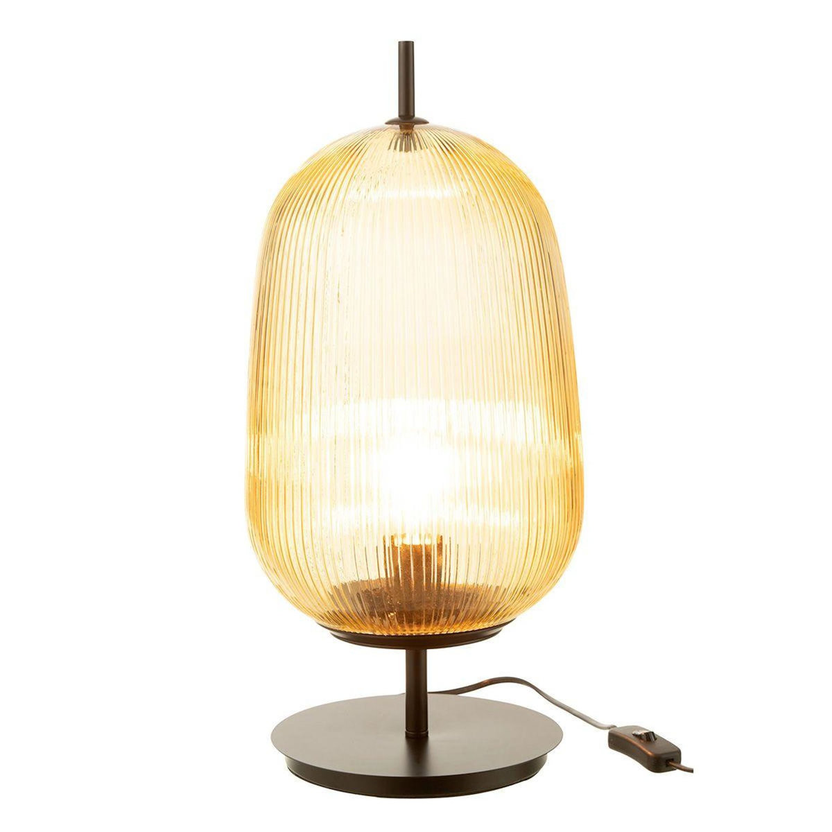 Paris Prix Lampe à Poser en Verre  Oasis II  45cm Jaune