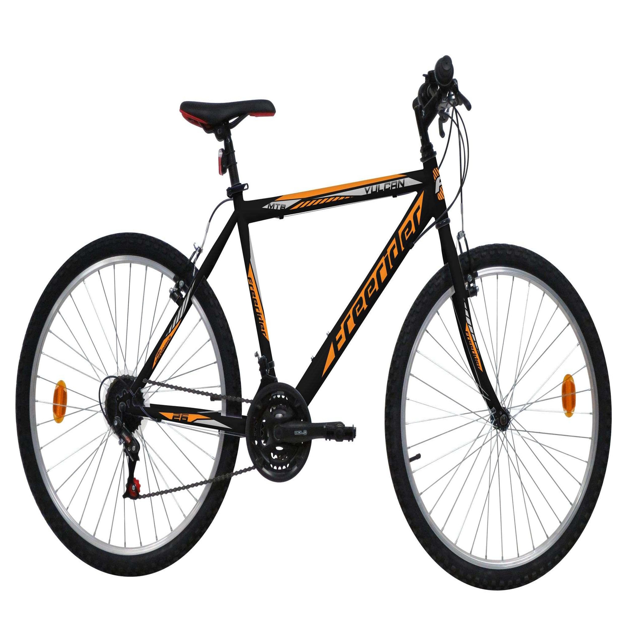 Voir la diapositive 1 : FREERIDER Vélo VTT 26'' Rigide Homme - Modèle   Vulcan/ Freerider  - Cadre acier - 18 vitesses – Poignées Tournantes - Freins V-Brake et Jantes en aluminium
