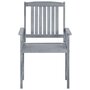 Voir la diapositive 5 : VIDAXL Chaises de jardin et coussins lot de 8 Bois acacia solide Gris