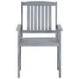 Voir la diapositive 5 : VIDAXL Chaises de jardin et coussins lot de 8 Bois acacia solide Gris