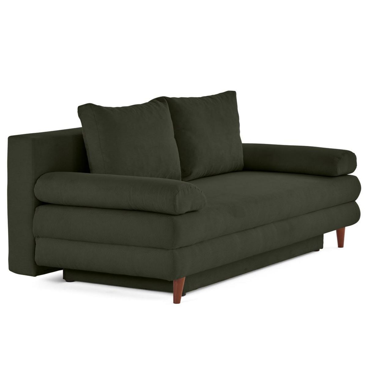 BEST MOBILIER Wonder - canapé 3 places convertible avec coffre en velours côtelé