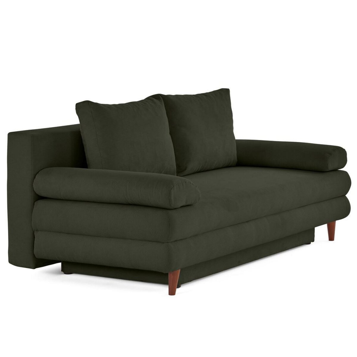 BEST MOBILIER Wonder - canapé 3 places convertible avec coffre en velours côtelé