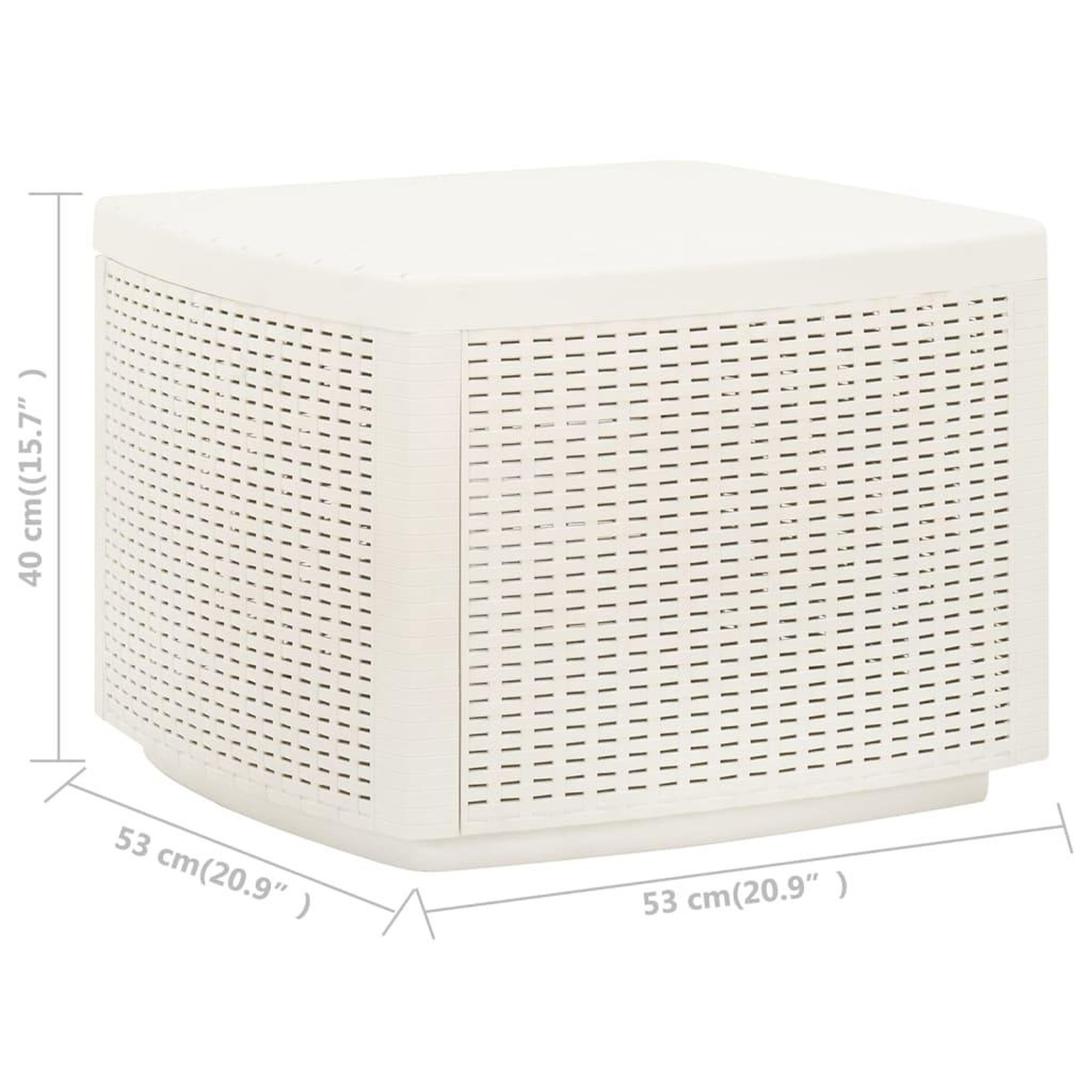 Voir la diapositive 6 : VIDAXL Table de jardin blanc 53x53x40 cm plastique